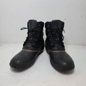 SOREL Cheyanne Lace Full Grain Black Boot Size 8